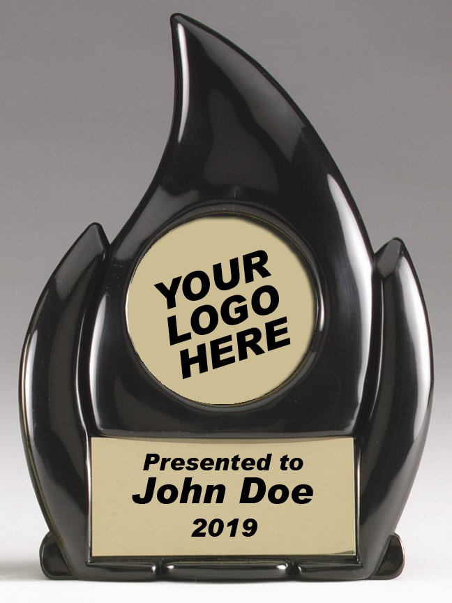 Black Flame Acrylic Award 6" (Engraving Included)