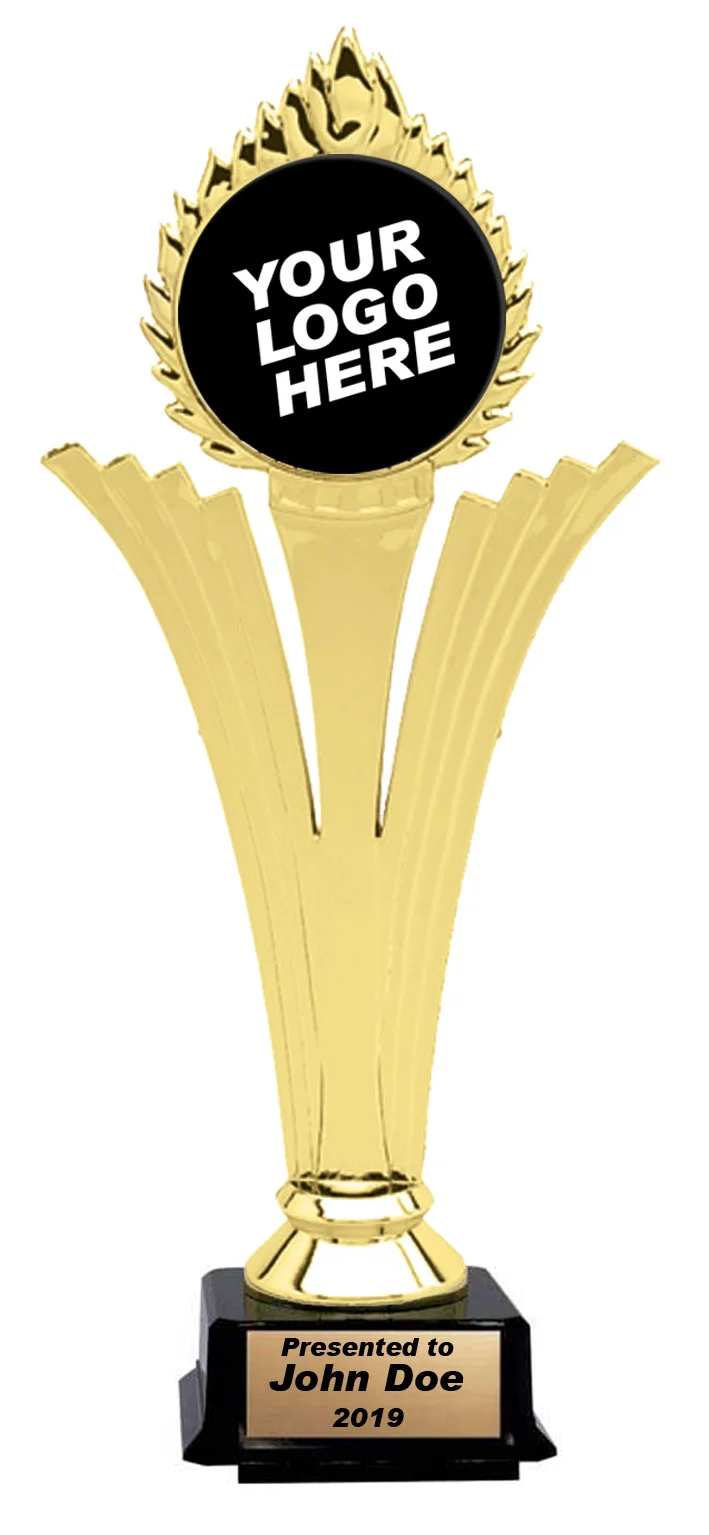Tall Flame Econo Trophy 9" (Includes Engraving)