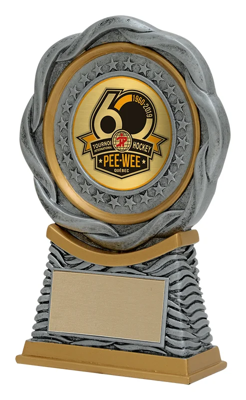 Fusion Hockey Trophy 2" insert Custom Logo- 2 sizes (Includes Engraving)