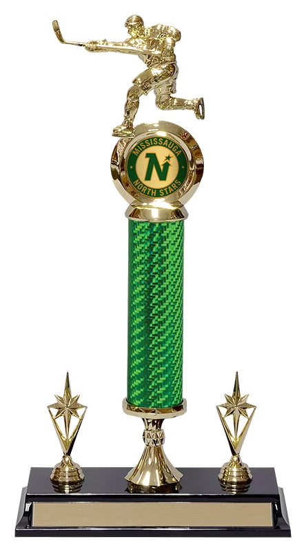 Deluxe Carbon Fiber Hockey Trophy- 3 Sizes (Engraving Included)