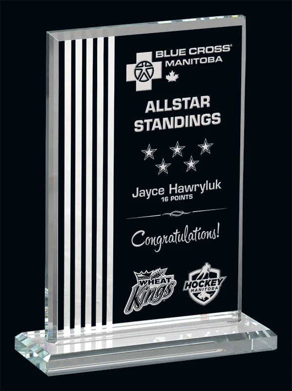 Tatyana Hockey Glass Award 7.625" (Includes Engraving)