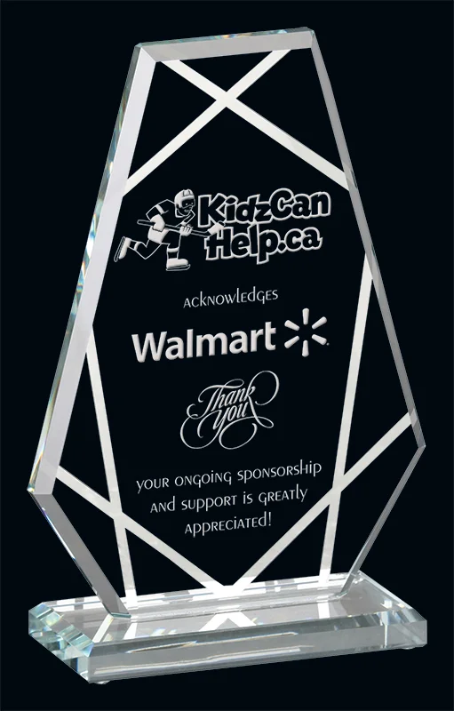Sterling Hockey Glass Award 7.625" (Includes Engraving)