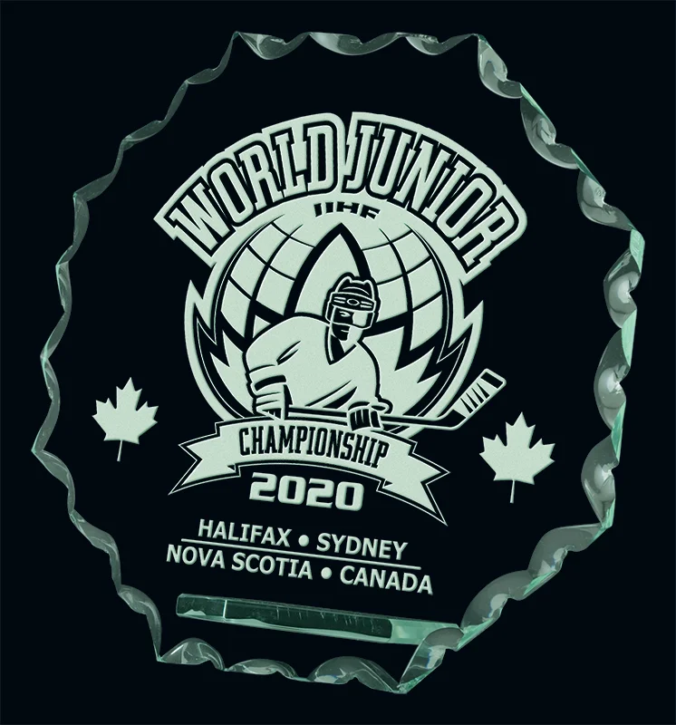 Chipped Octagon Glass Award  5.625" (Includes Engraving)