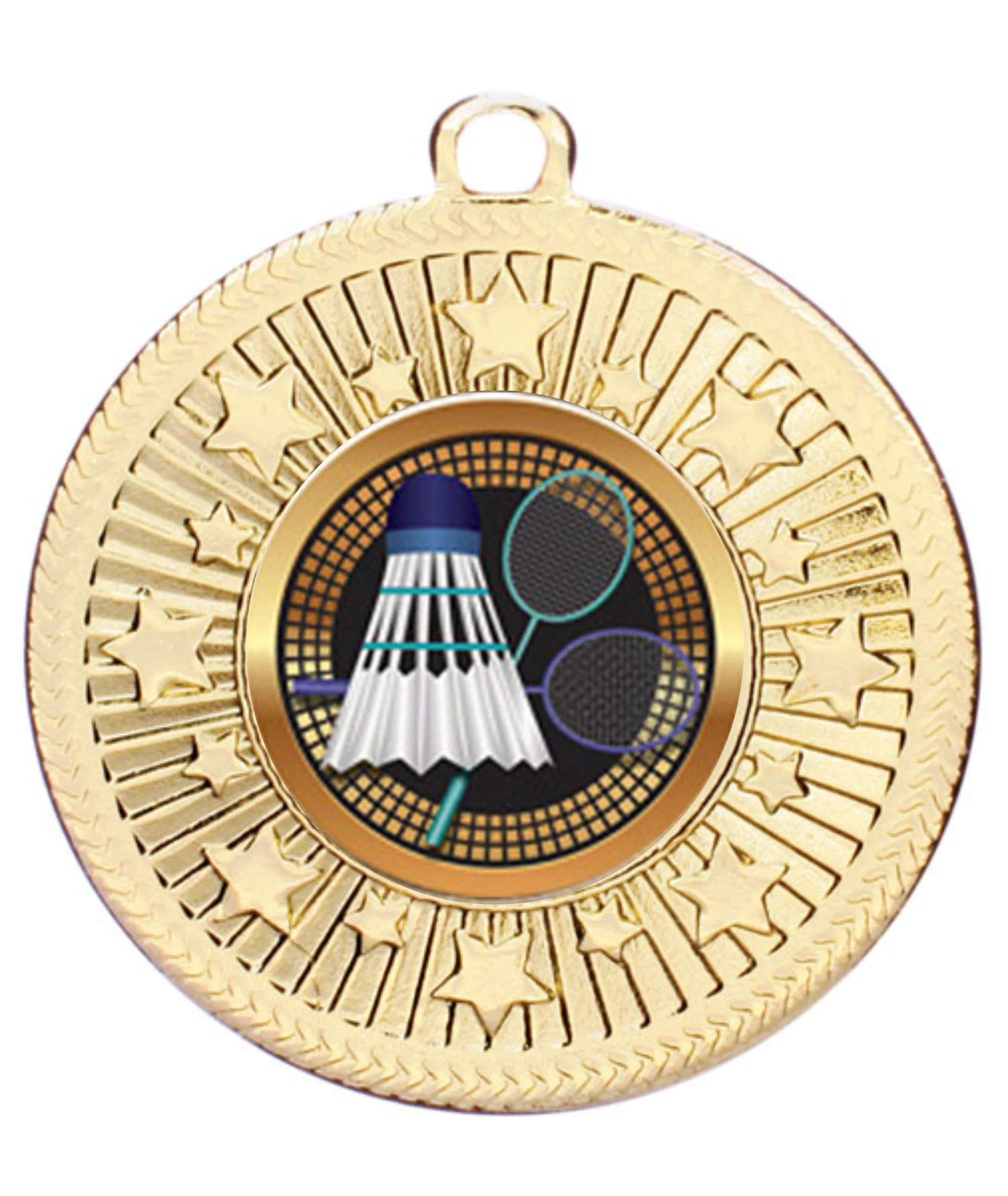 Shooting Stars Badminton 2" Medal (Includes Ribbon)