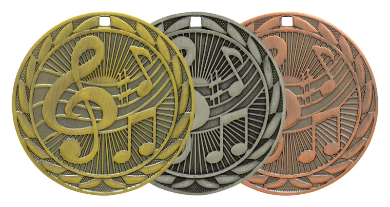 Music Iron Medal 2" (Includes Ribbon)