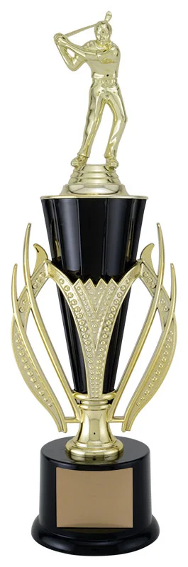 Vanguard Black Golf Trophy- 2 Sizes (Includes Engraving)