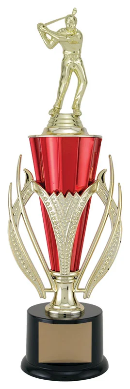 Vanguard Red Golf Trophy- 2 Sizes (Includes Engraving)