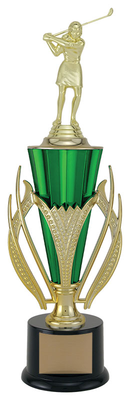 Vanguard Green Golf Trophy- 2 Sizes (Includes Engraving)