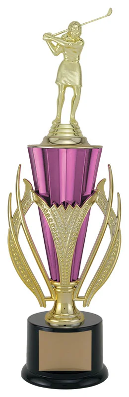 Vanguard Pink Golf Trophy- 2 Sizes (Includes Engraving)