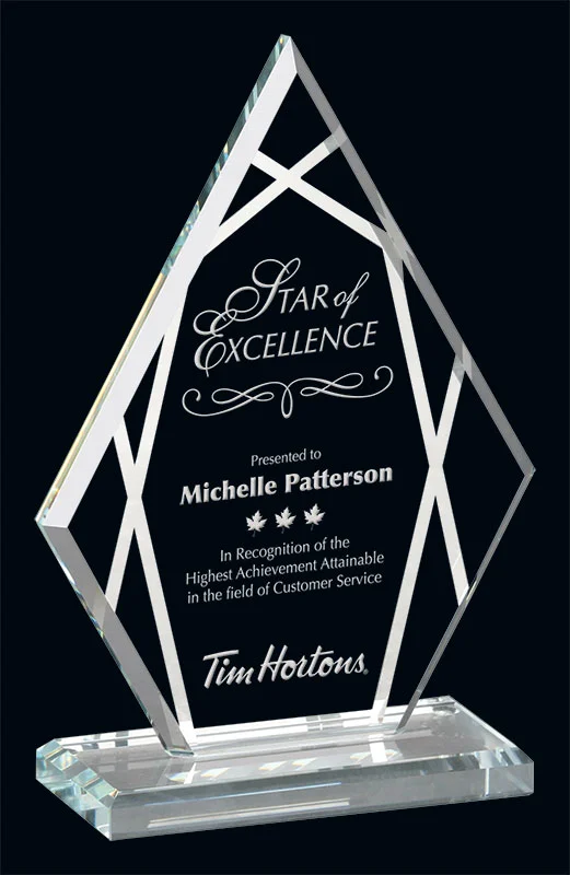 Argentina Clear and Mirror Glass Award 3 Sizes (Includes Engraving)