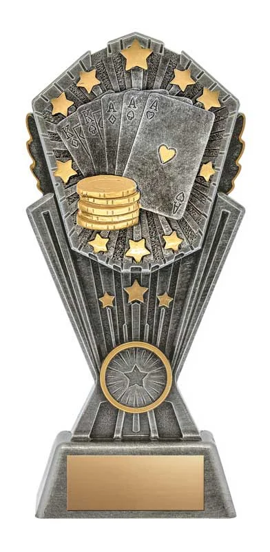 Poker Cosmos Resin Trophy- 3 Sizes (Includes Engraving)