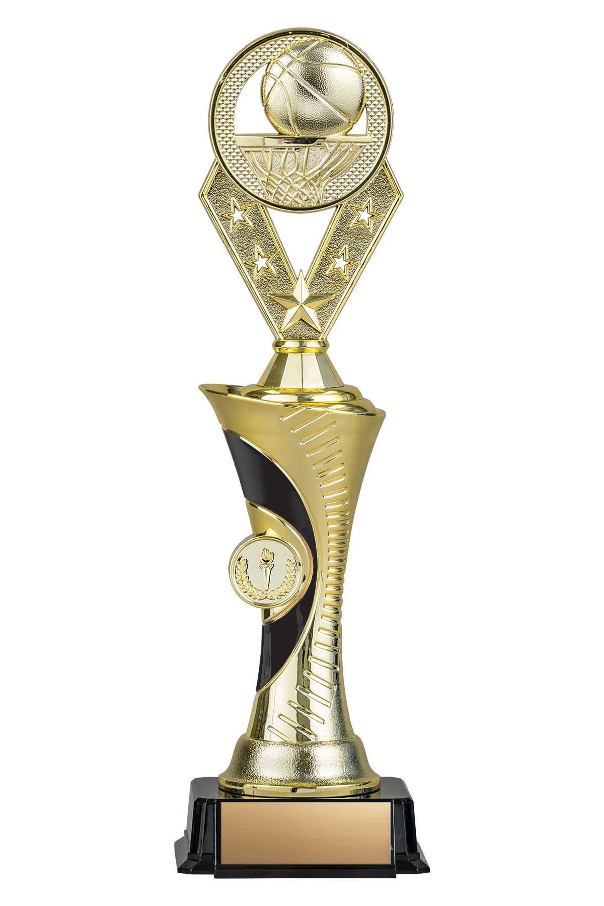 Basketball Gold/Black Alpha-1 Trophy- 3 Sizes (Includes Engraving)