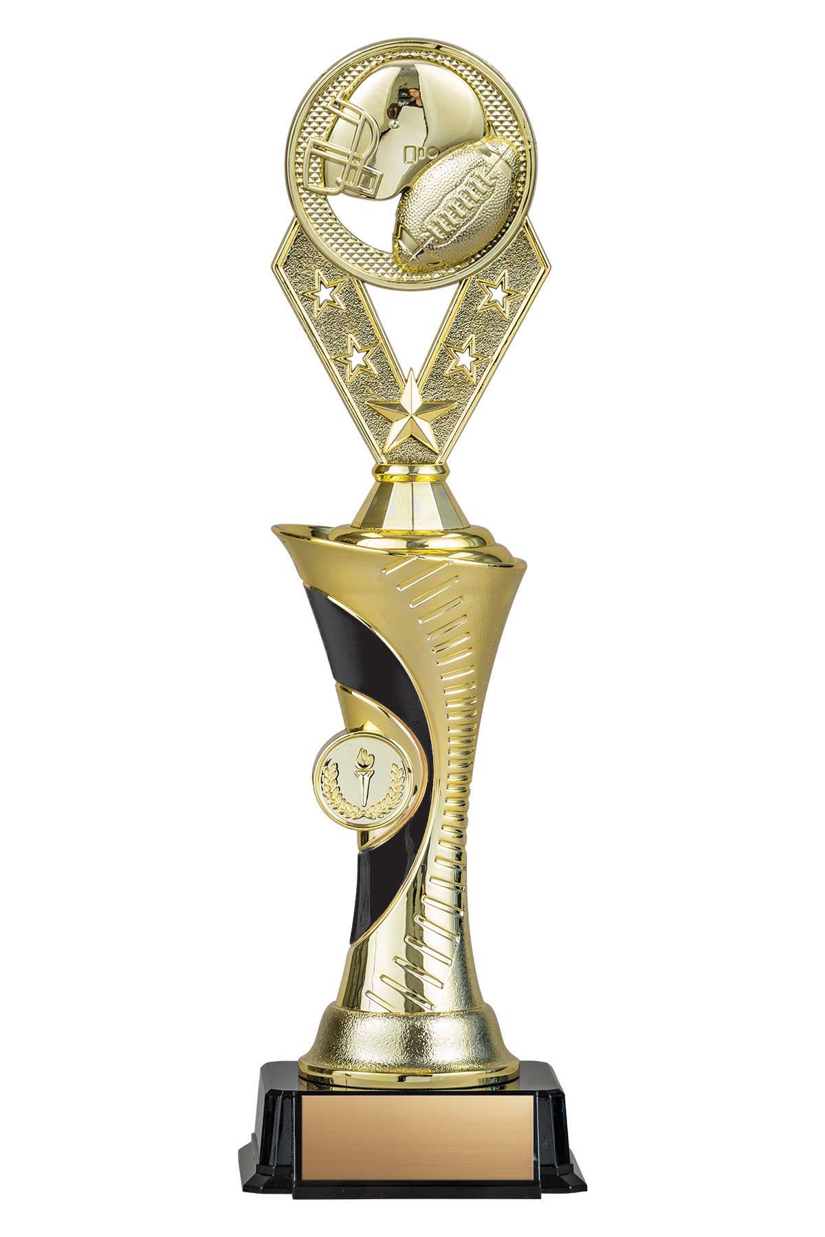 Football Gold/Black Alpha-1 Trophy 11.5" (Includes Engraving)