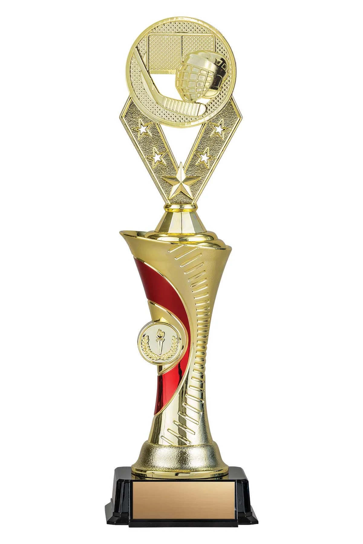 Hockey Gold/Red Alpha-1 Trophy- 3 Sizes (Includes Engraving)