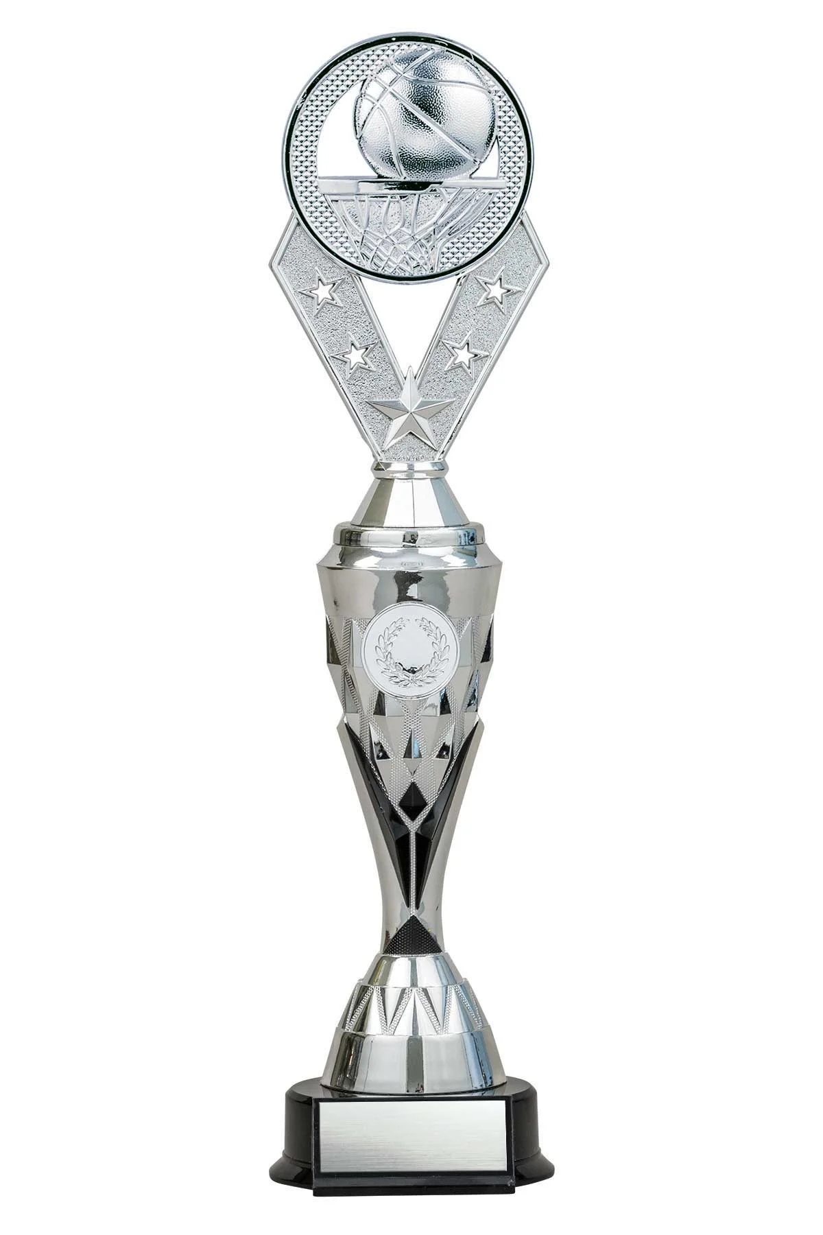 Basketball Silver/Black Alpha-2- 2 Sizes (Includes Engraving)