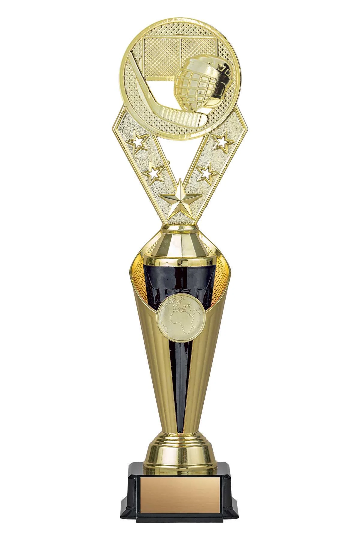 Hockey Gold/Black Alpha-3 Trophy- 3 Sizes (Includes Engraving)