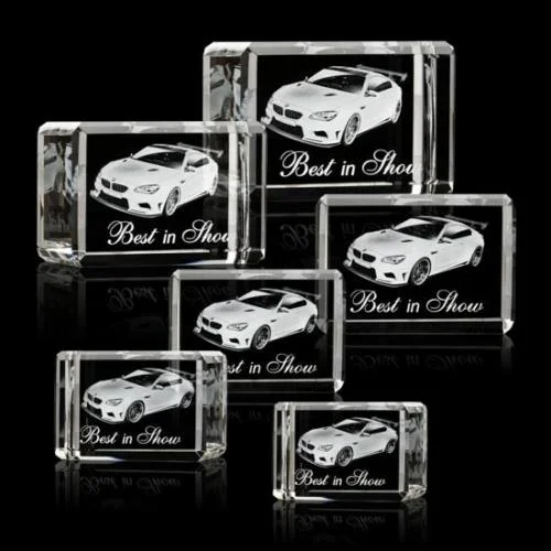Fulton (Horizontal) Award 3D- 6 Sizes (Includes 3D Engraving)