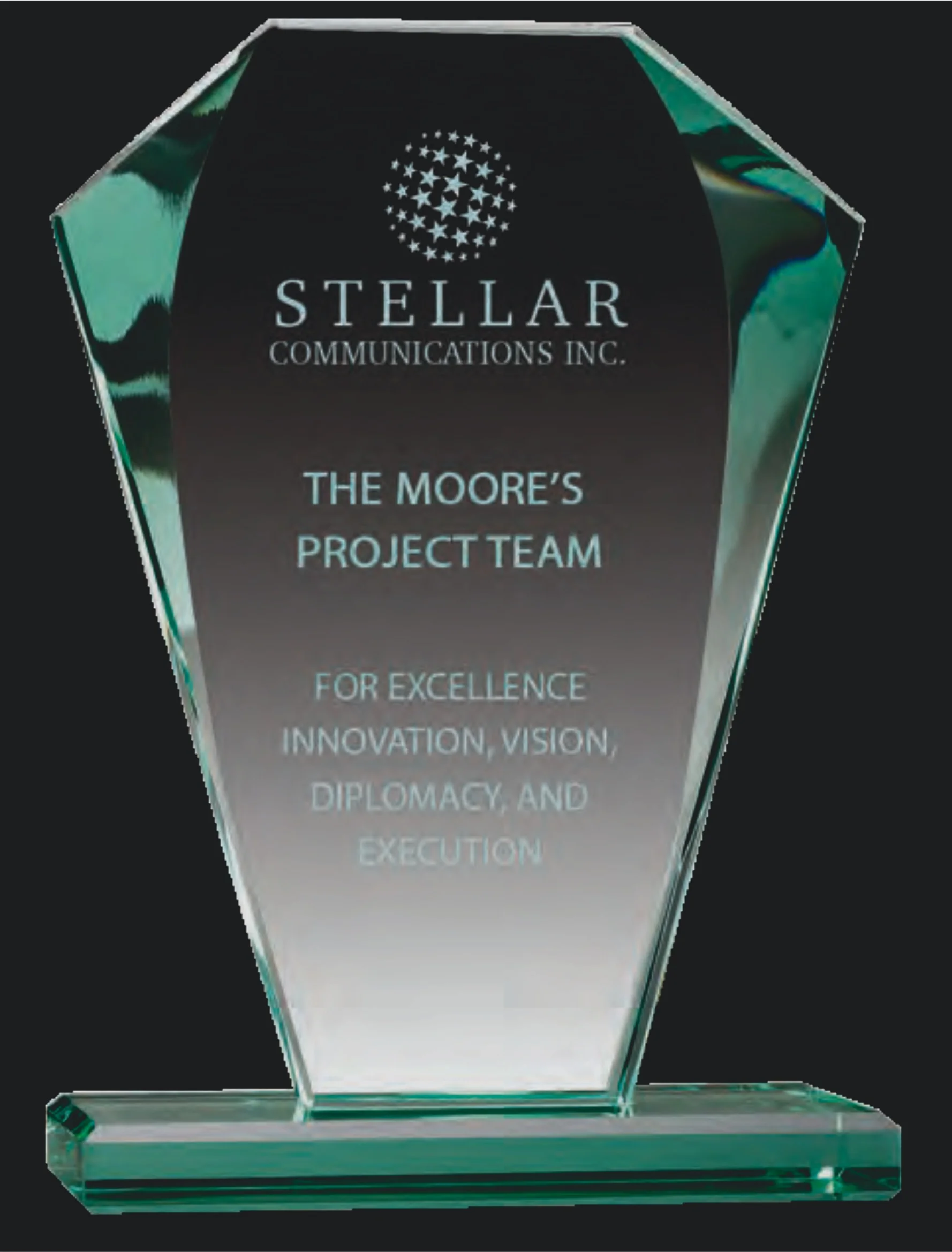 Temple Modern Glass Award- 2 Sizes (Includes Engraving)