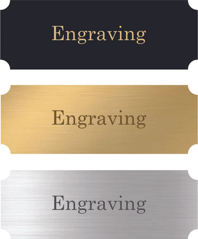 2.5 x 7/8" Plate with Double sided tape (Includes Laser Engraving)