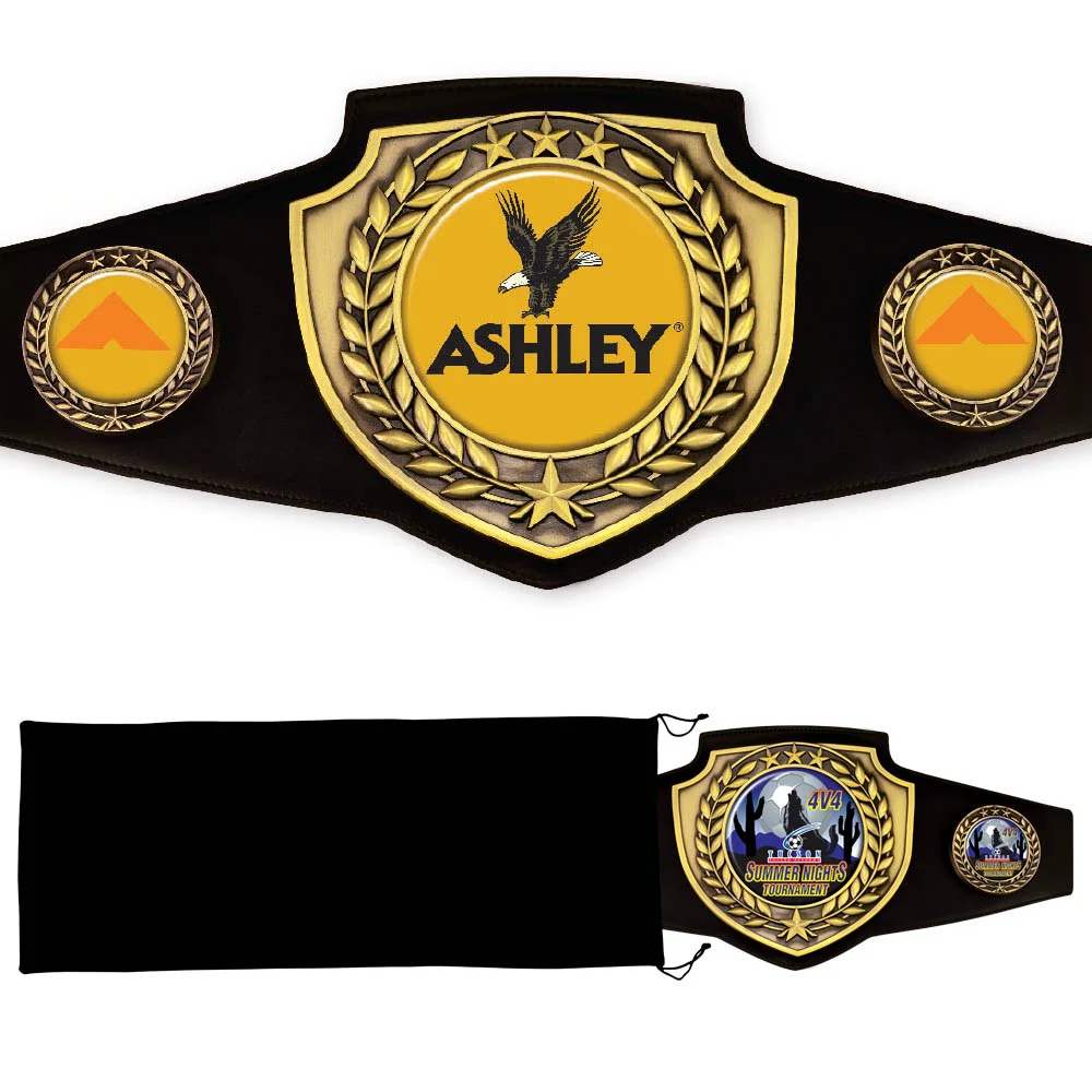 Championship Belt Antique Goldshield 52" (Includes Custom Insert)