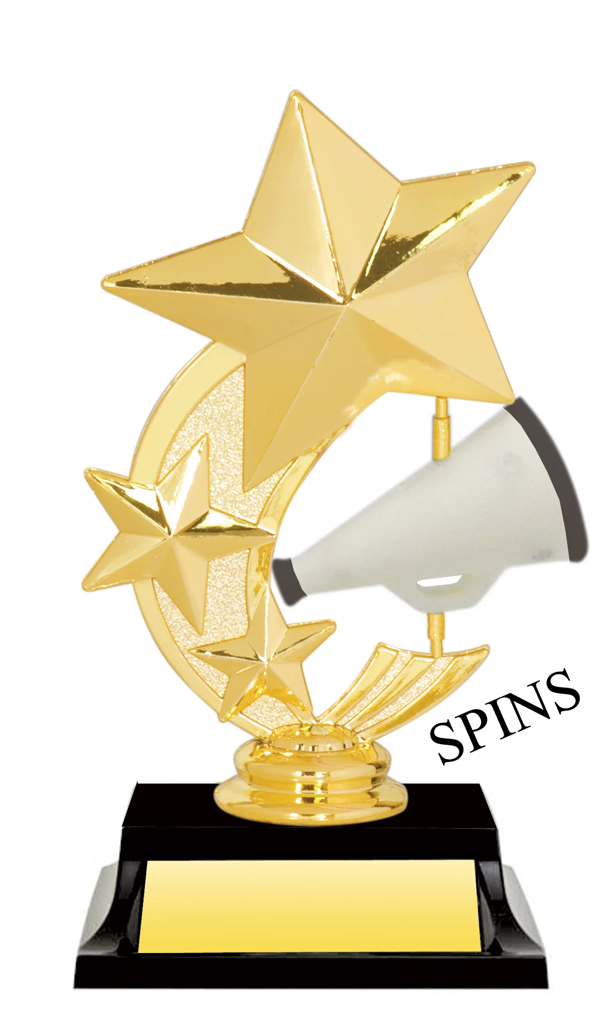 Spinning  Cheerleading  Trophy 6" (Includes Engraving)