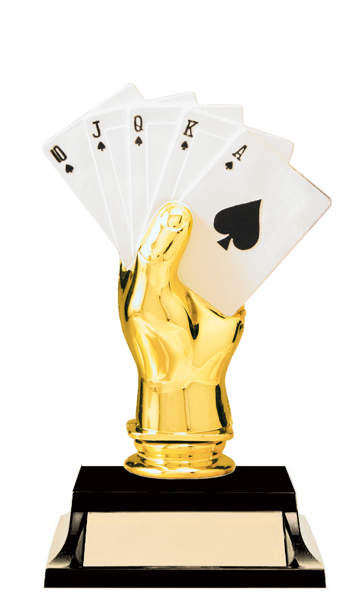 Colored Gold Poker Trophy 6" (Includes Engraving)
