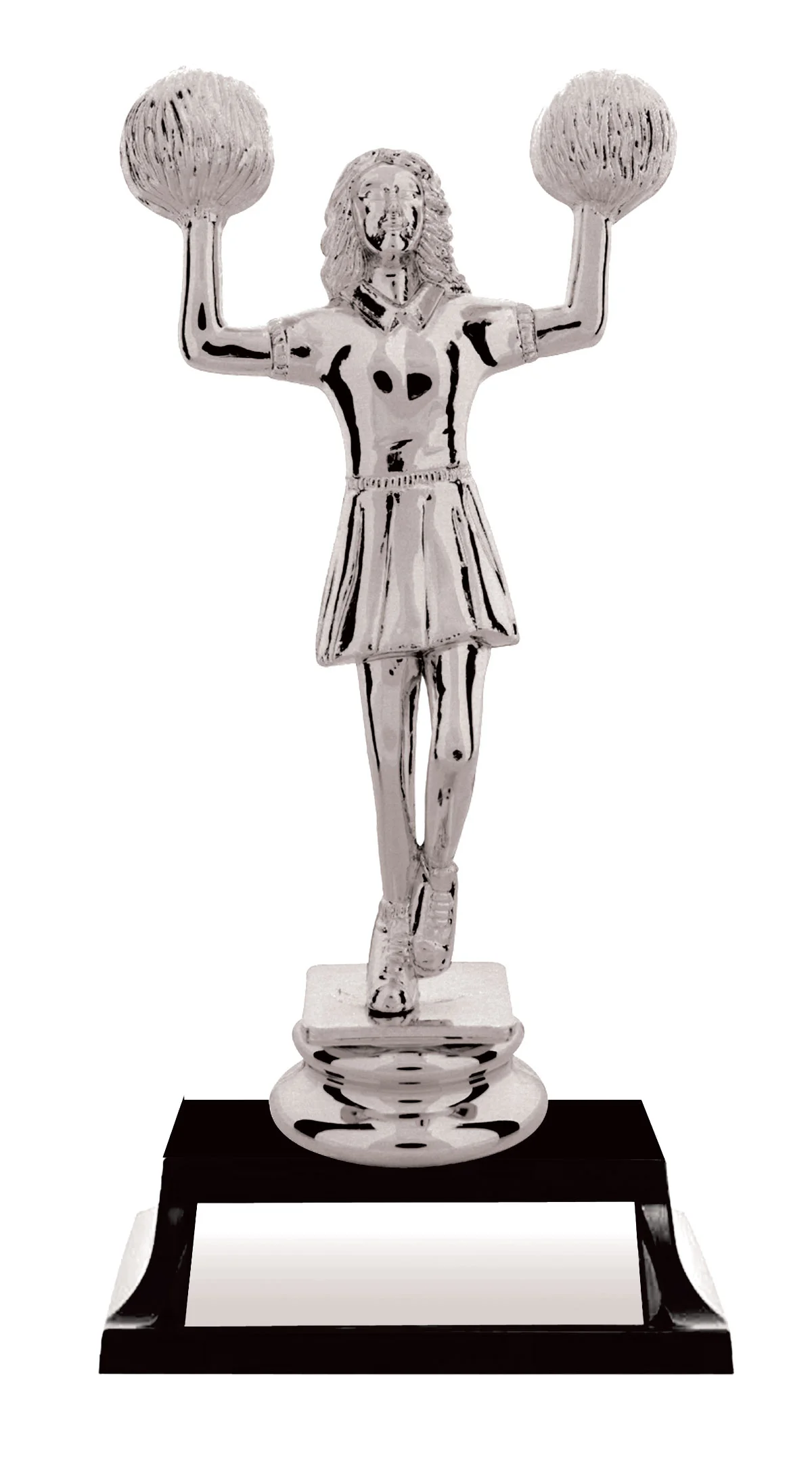 Cheer Silver Female V2 Trophy 6.5" (Includes Engraving)