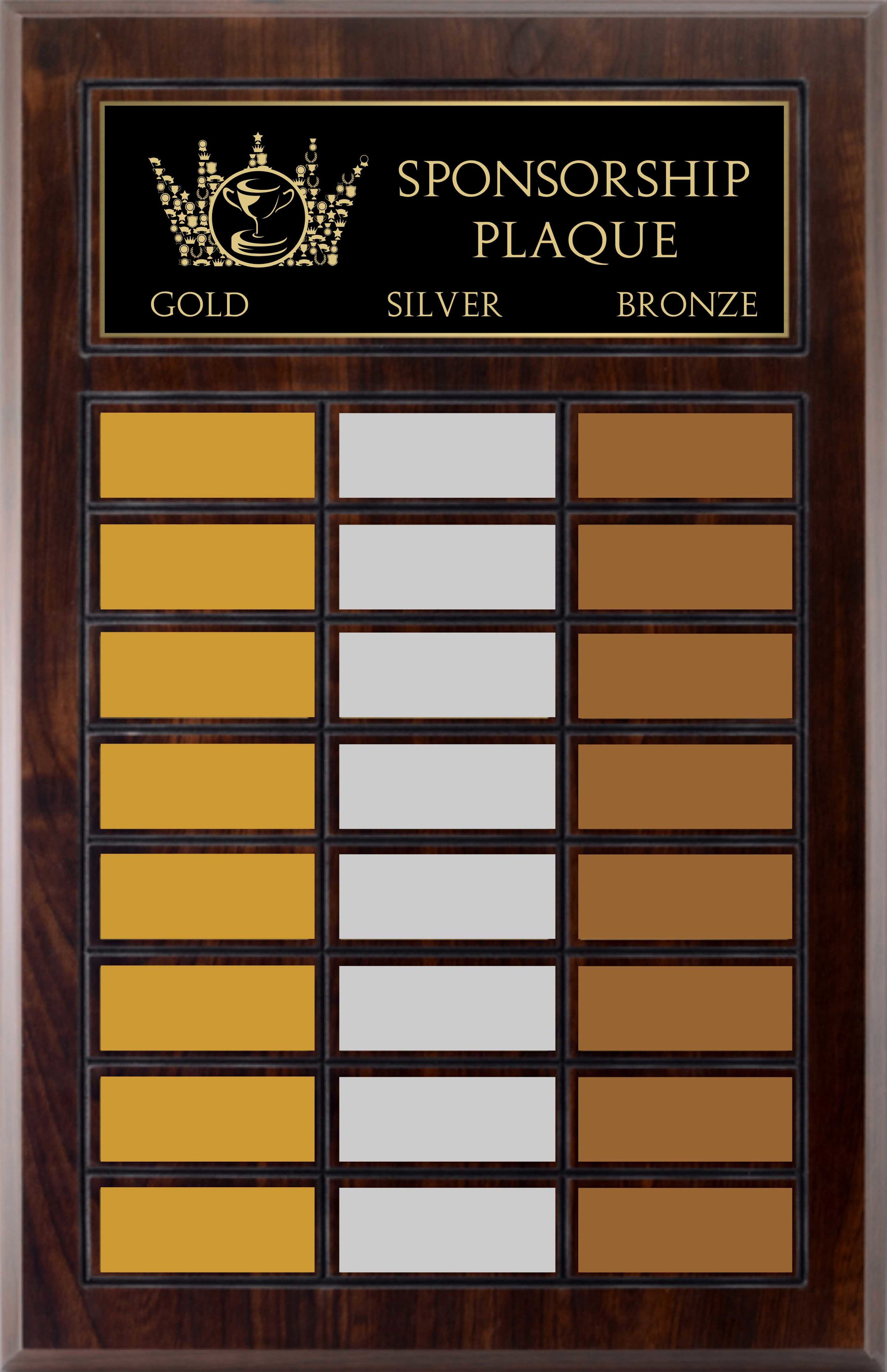 Sponsorship Cherry Annual Plaque 12" x 18.75" (Includes Header- 2 Custom Options)