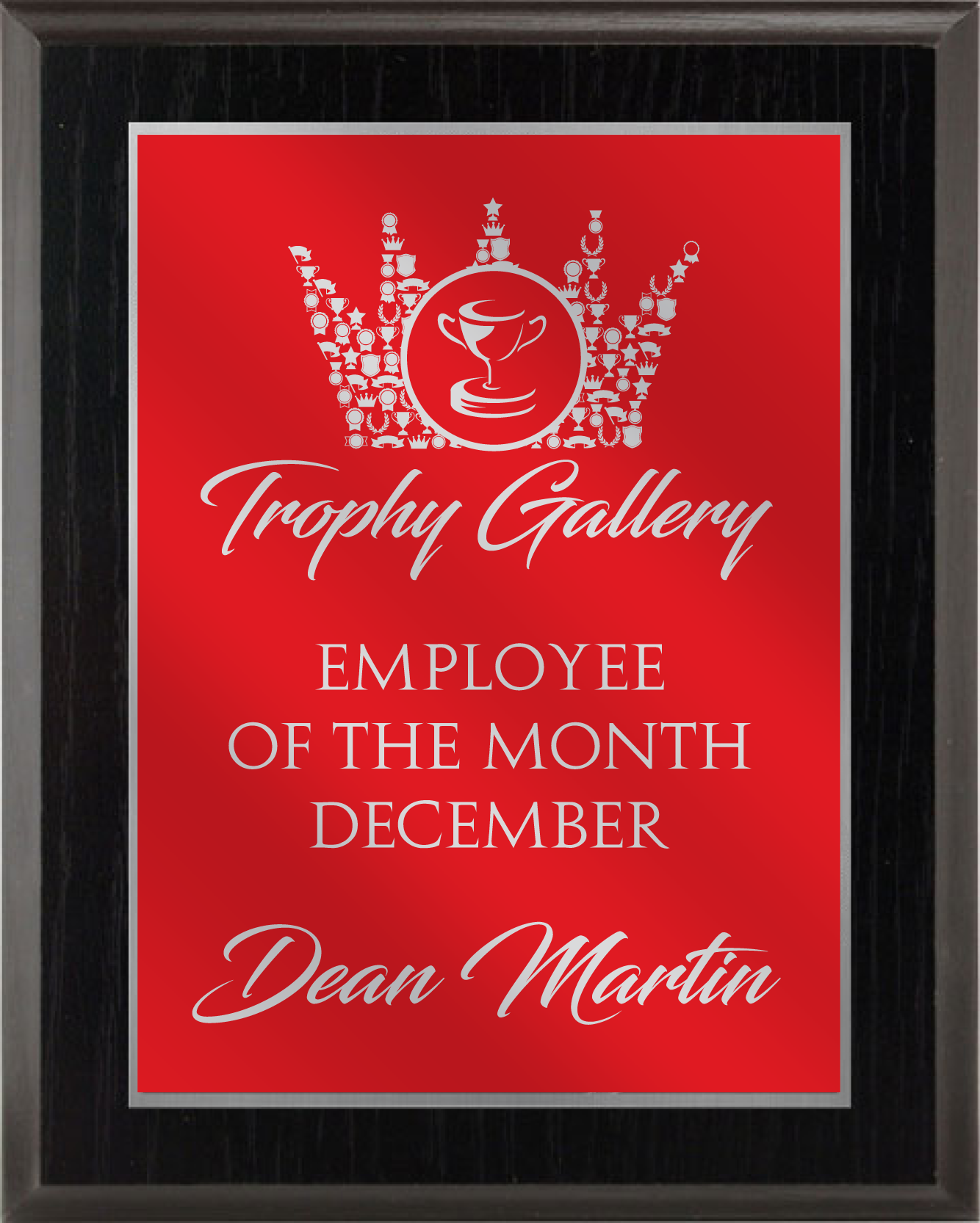 Deluxe Red Aluminum Plaque- 6 Sizes (Includes Engraving)
