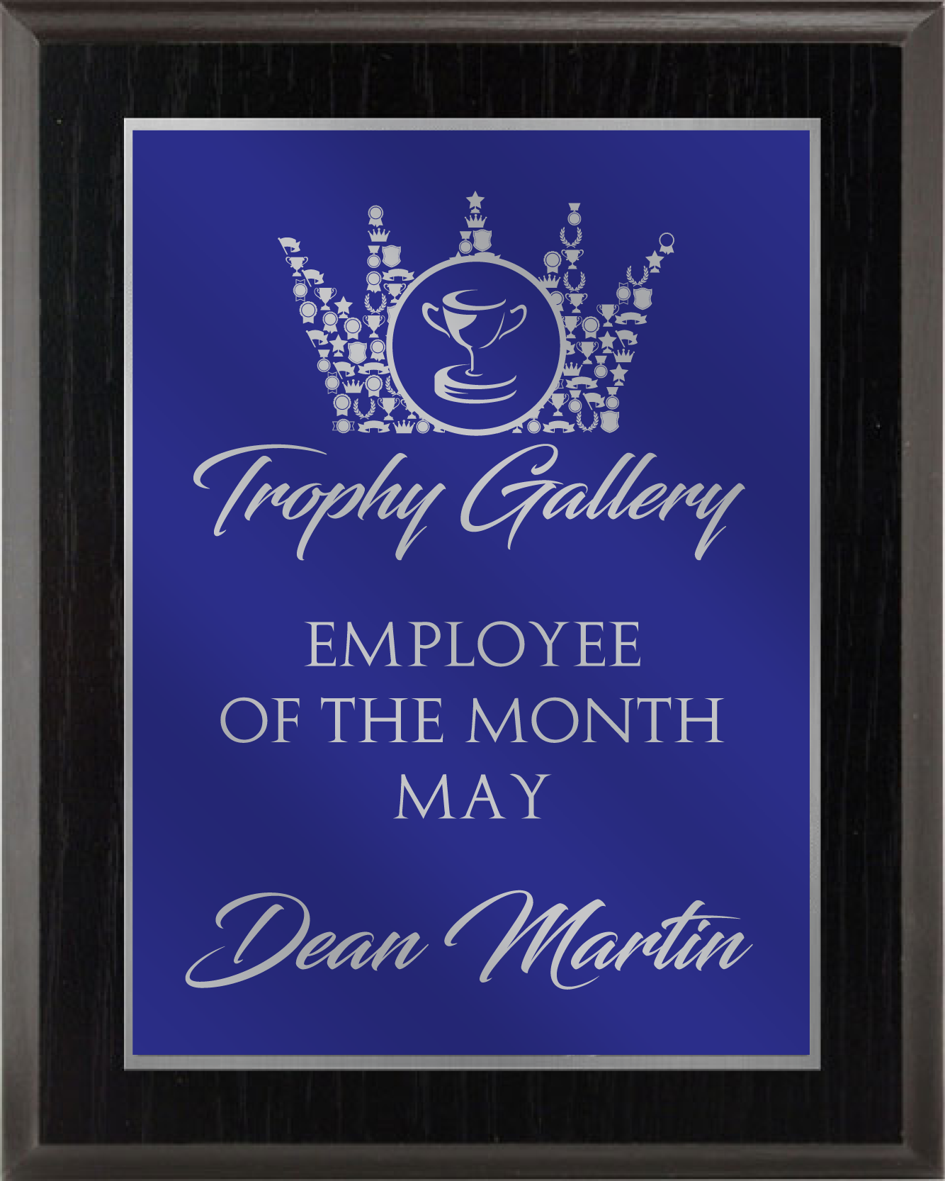 Deluxe Blue Aluminum Plaque- 6 Sizes (Includes Engraving)
