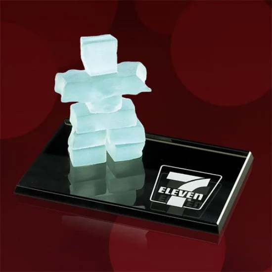 Inukshuk Award on Black Mirror Base- 5 Sizes (Includes Engraving)
