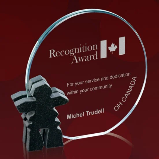 Northern Inukshuk Award - Jade/Granite 5" x 5" (Includes Engraving)