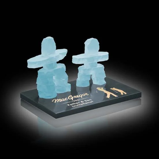 Mother and Child Inukshuk on Marble- 5 Sizes (Includes Engraving)