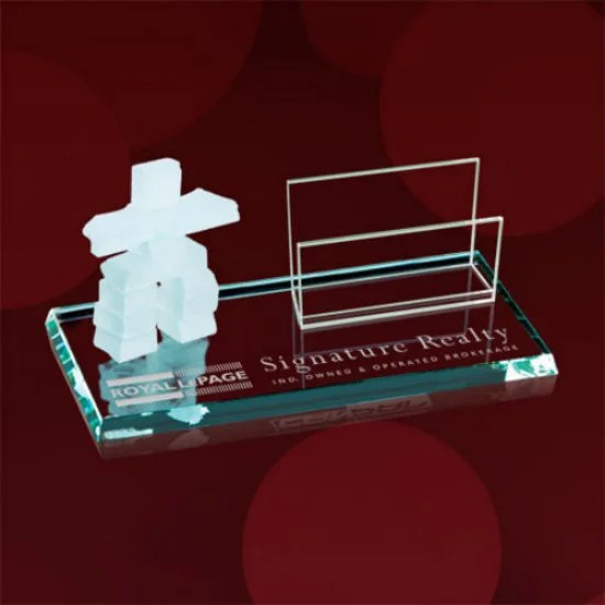 Inukshuk Cardholder - Jade Standard Edge 4'" x 8" (Includes Engraving)
