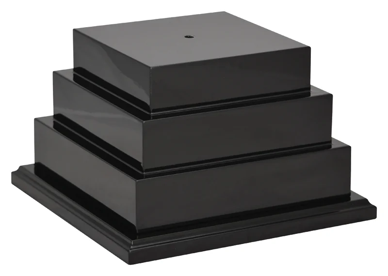 Black Piano Finish 3 Tier Annual Base 10.25” x 10.25” x 6.5”