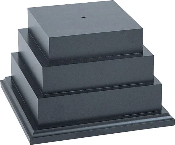 Black Semi-Gloss 3 Tier Annual Base 10 1/8”x 10 1/8”x 6.5”