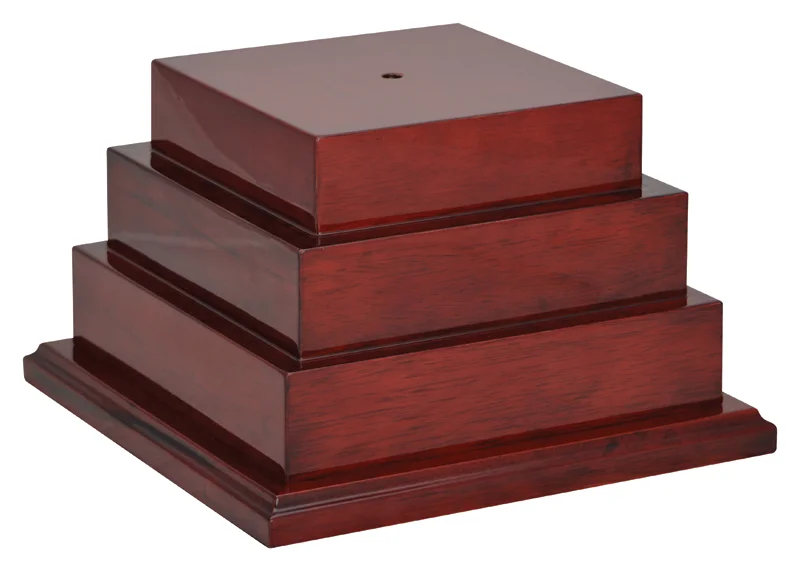 Rosewood Piano Finish 3 Tier Annual Base 10.25” x 10.25” x 6.5”
