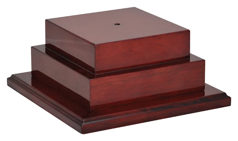 Rosewood Piano Finish 2 Tier Annual Base 10.25” x 10.25” x 4.5”