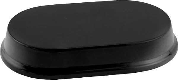 Black Piano Finish Oval Base 4.5”x 7.5”x 0.75”