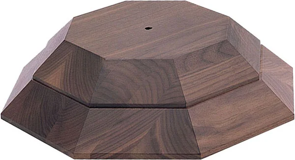 Genuine Walnut Base 2 Tier 13” x 13” x 3.5”