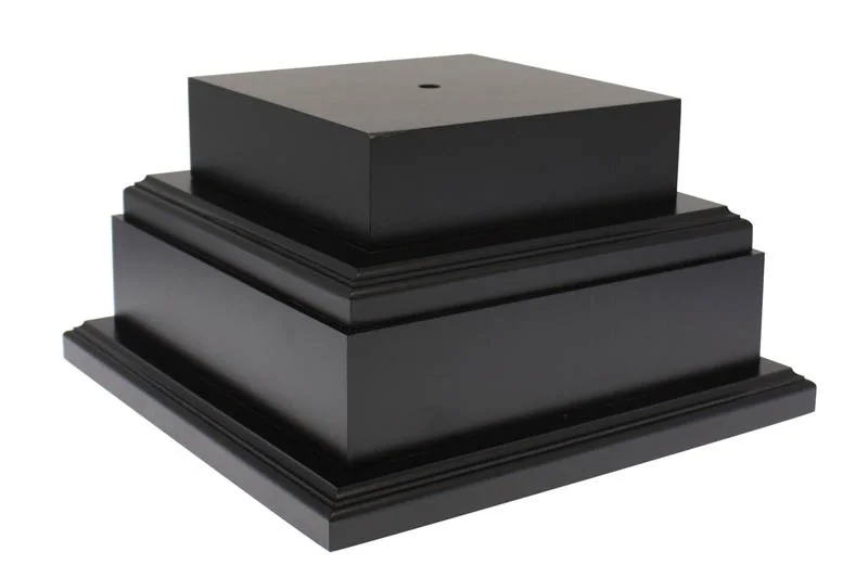 2 Tier Base, Black 7.5" x 7.5” x 5"