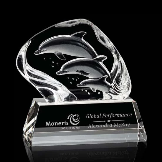 Ottavia 3 Dolphins Award 6.25" (Engraving Included)