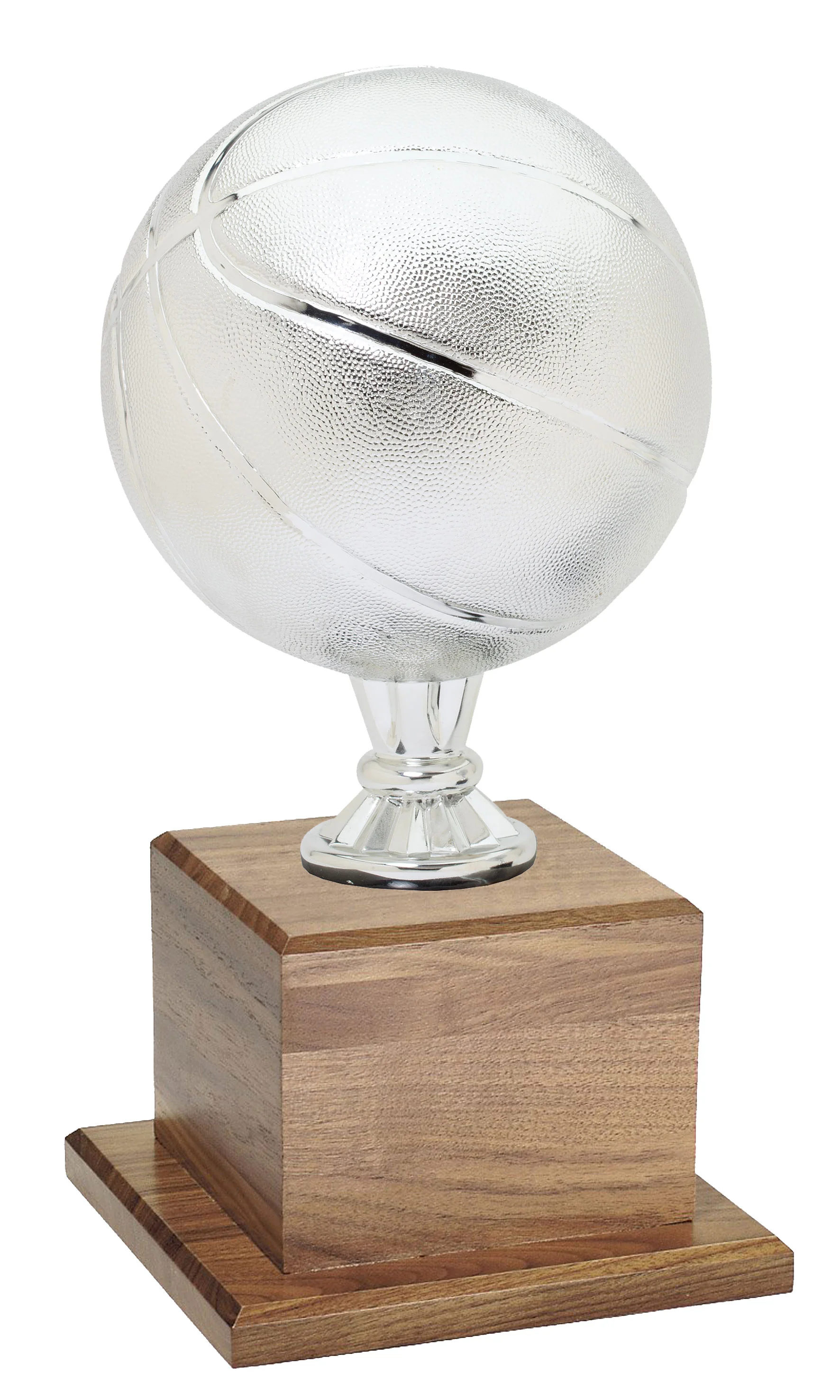 Silver Basketball Game Ball Keeper 16" (Includes Engraving)