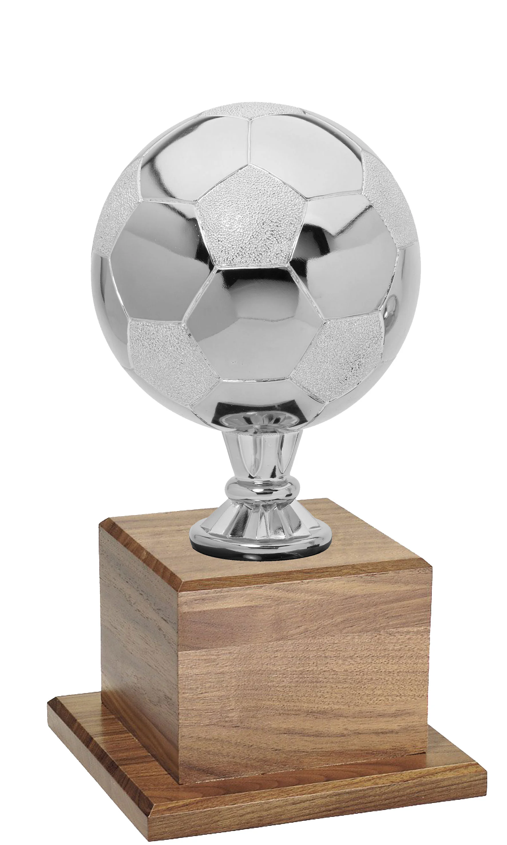 Silver Soccer Game Ball Keeper 16" (Includes Engraving)