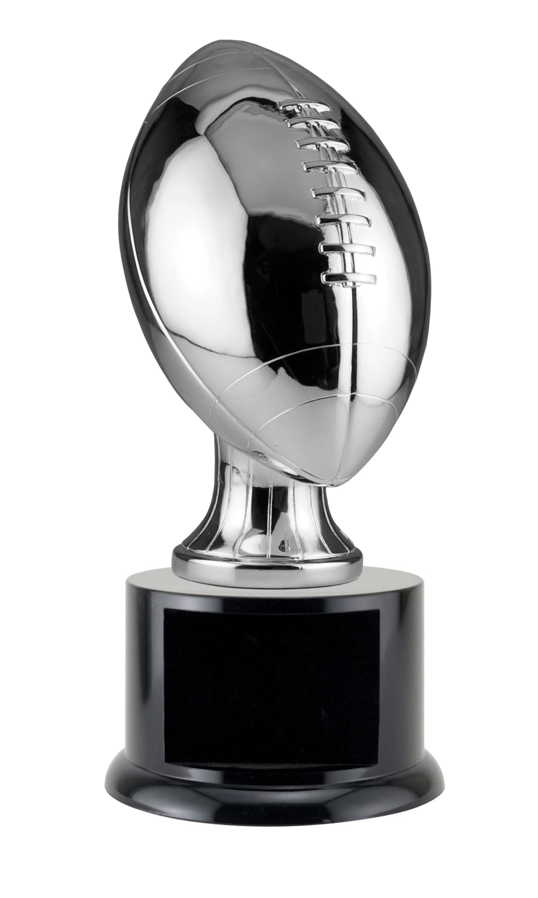 Shiny Silver Football Game Ball Keeper 15" (Includes Engraving)