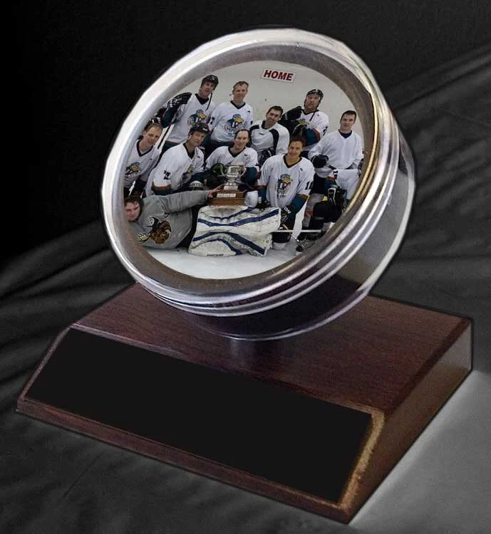 Puck Display Case on Base (Includes Engraving)