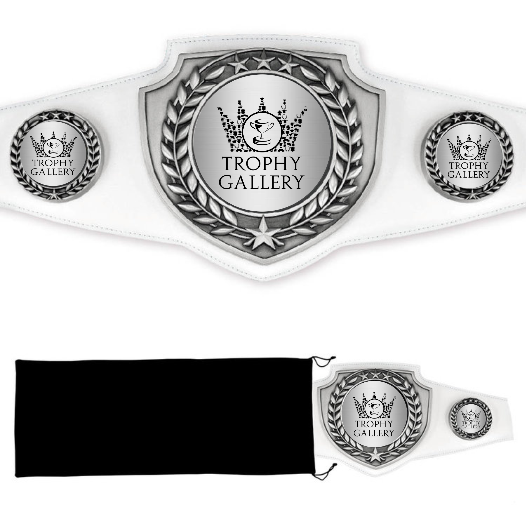 Classic Shield Champion Antique Silver Belt (Includes Custom Insert)
