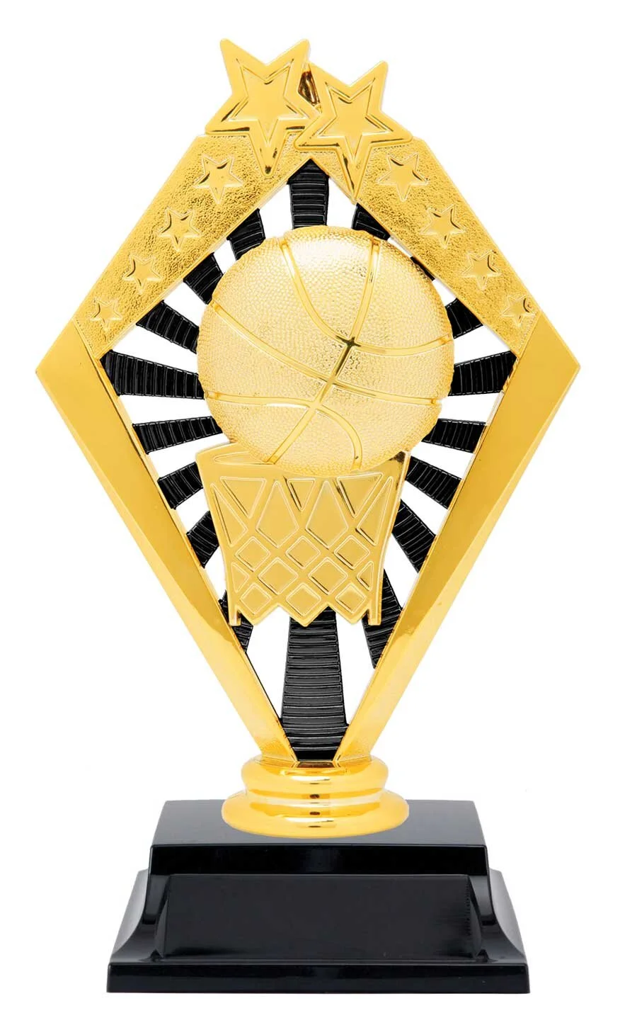 Black/Gold Basketball Sunrise Figure Trophy 7" (Includes Engraving)