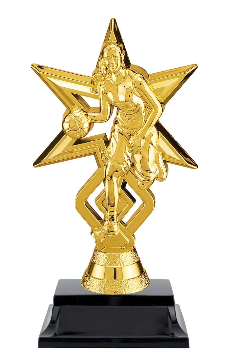 Female Basketball Sport Star Trophy 6. 25" (Includes Engraving)