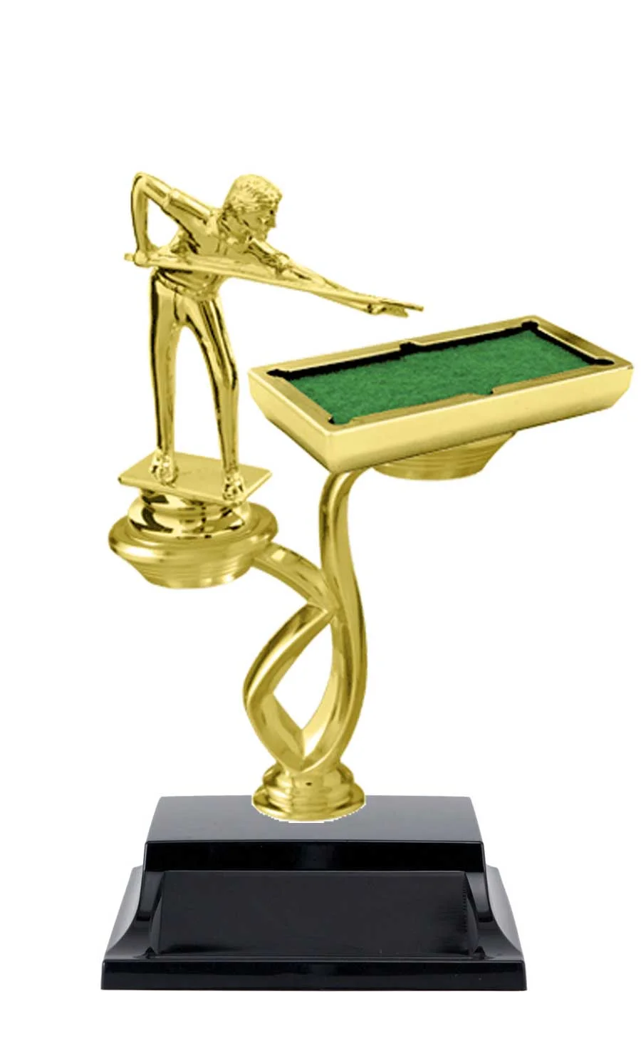 Male Pool Table Trophy 2. 25" x 5. 5" (Includes Engraving)